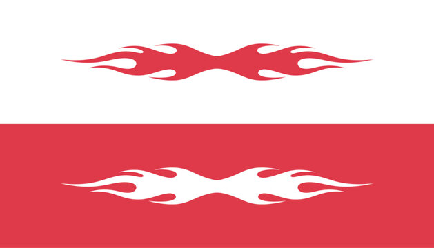 tribal flame graphics and fire elements for automotive Hot Rod customization  design