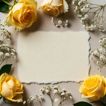 Old-style Rose card, Rose around the message paper