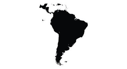 South america s landmass depicted as a striking black shape a bold silhouette © njhasan