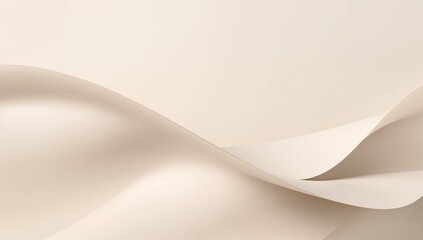 Obraz premium Soft beige waves flow gently across the frame