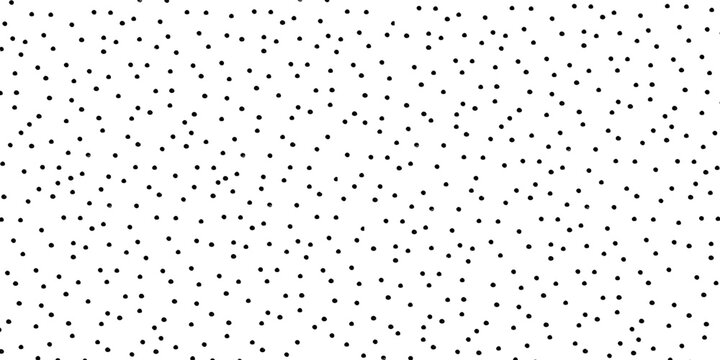 Seamless polka dot pattern. Vector pattern with black circles on white background.