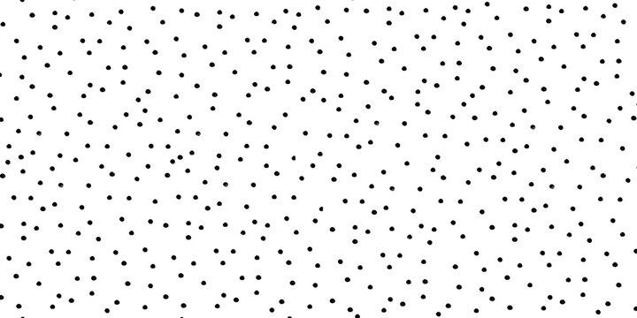 Seamless polka dot pattern. Vector pattern with black circles on white background.