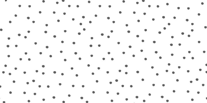 Seamless polka dot pattern. Vector pattern with black circles on white background.