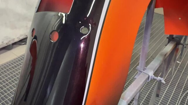 Custom painting of motorcycle details  