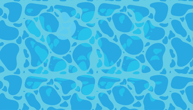 Blue summer vacation pool water surface ripples texture tropical sunny beach holiday background vector illustration graphic