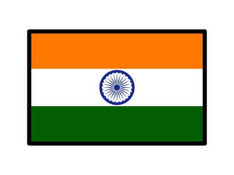 	インドの国旗のイラスト素材