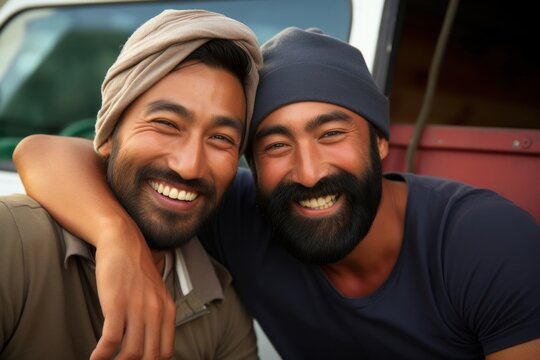 Smile laughing adult man.