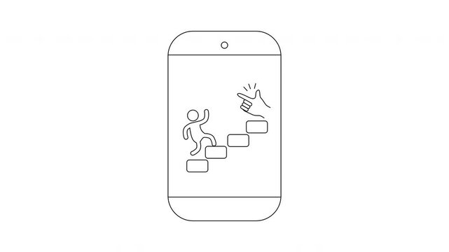 Smartphone Addiction - A Visual Representation of Digital Dependency.