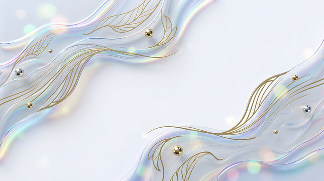 Stacked Translucent Glass Panels with Mirror-like Reflection AI-generated Illustration