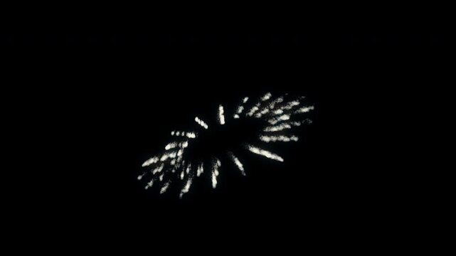 New Year Celebration Fireworks Explosion Seamless Loop with Alpha Channel