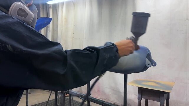 Custom painting of motorcycle details  