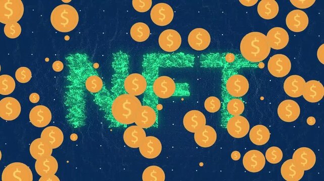 Animation of dna over snow falling kaleidoscopic cityscape