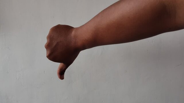 thumbs Down hand Isolated