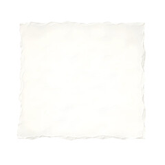 Fototapeta premium White Textured Paper Square Sheet Isolated on White Background 