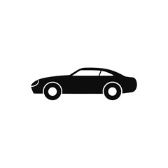 Obraz premium Sleek black silhouette of a modern convertible sports car