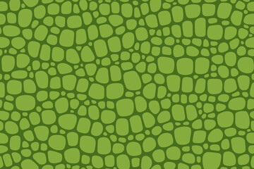 Seamless pattern dinosaur skin, snake, crocodile, dragon. Repeating background alligator, reptile, iguana, python. Repeated texture snakeskin. Cartoon animal dino prints design. Vector illustration © Omeris