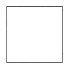 Obraz premium Thin Black Square Frame Border Isolated on White Background