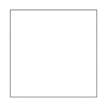 Thin Black Square Frame Border Isolated on White Background