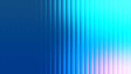 Fototapeta premium Smooth glossy vertical lines reflection on a ribbed glass background in blue, cyan, navy, and dark for creative visuals