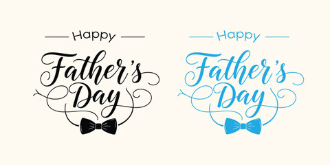 Title elegant father's day calligraphy designs with bow ties description two artistic father's day greetings featuring elegant calligraphy bow ties © RabGrapix