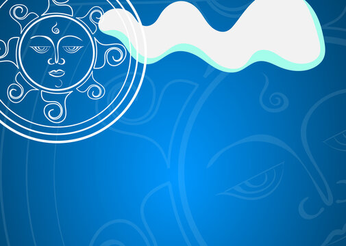 vector illustration of blu theme sinhala and tamil new year post background