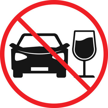 no drink and drive warning prohibited sign sticker poster plaque template design