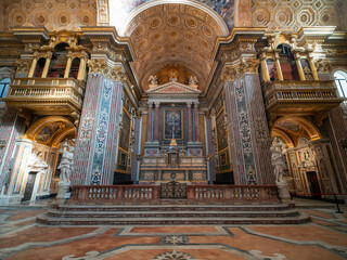 Obraz premium Chiesa dei Girolamini, baroque styled church and ecclesiastical complex in Naples, Italy