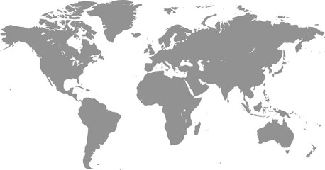Naklejka premium Title stylized world map in gray tones a global overview illustration description a simplified grayscale