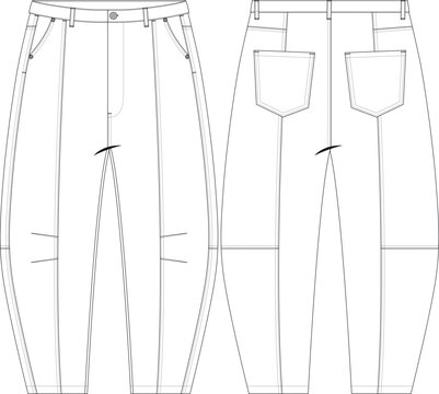 oversize tapered ballon jean trouser pant