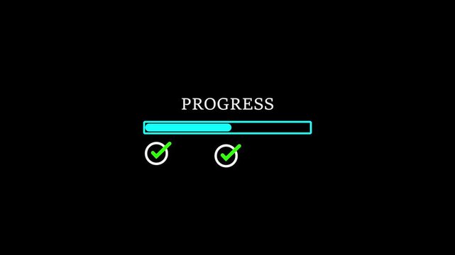 Businessman marking checklist with loading progress bar. Concept of task tracking, project development, management workflow, and monitoring ongoing business progress.