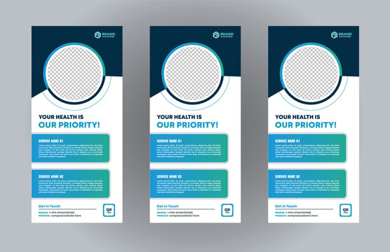 Health and Medical Service Flyer Templates with Customizable Sections