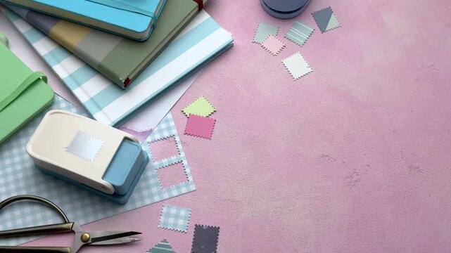 Crafting supplies for scrapbooking and journaling