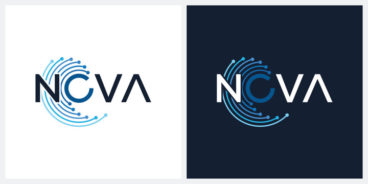 nova logo design, word mark nova logo icon, digital technology symbol icon