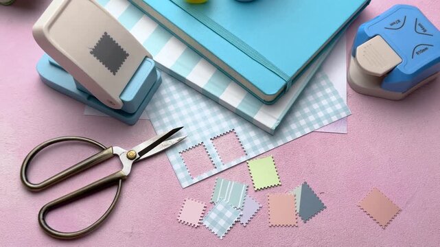 Scrapbooking tools and materials for creative projects