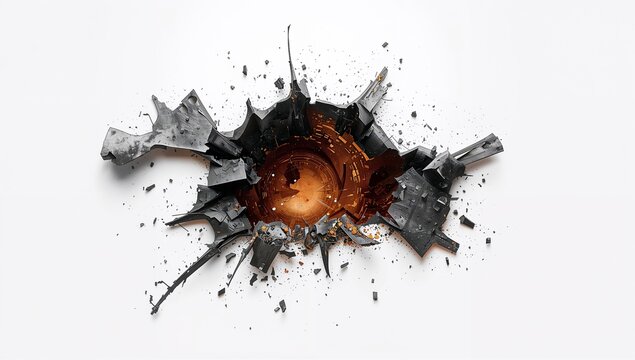 abstract Inception Style Hole Within Hole Infinite Tunnel Concept Background