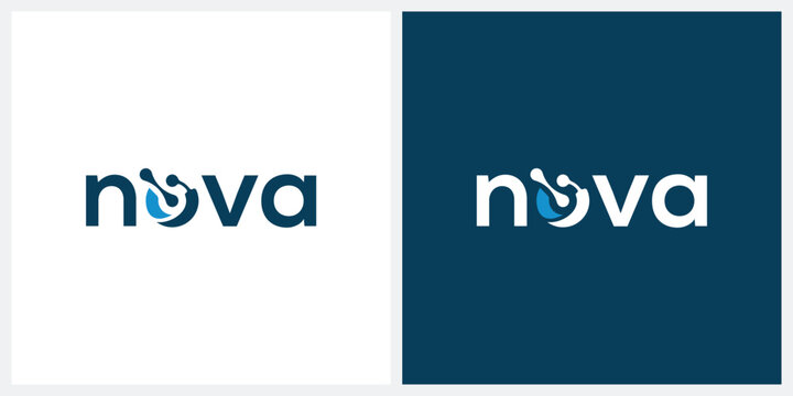 nova logo design, word mark nova logo 
