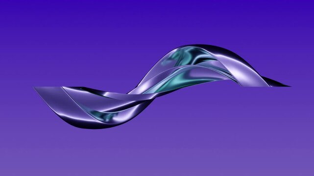 Shapes twist and flow smoothly against a gradient background