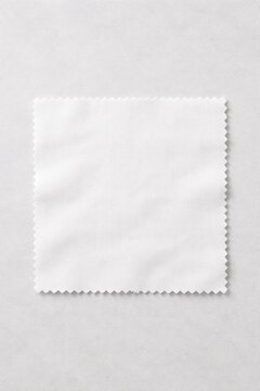 White fabric square with texture