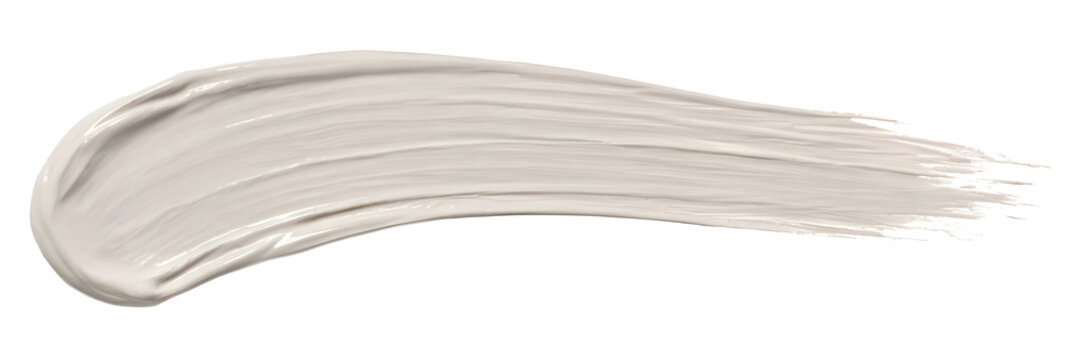 Gray Paint Brush Stroke Isolated on White Background
