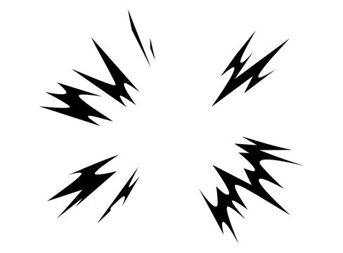 "Explosion Flash Vector Effect in Mango Style &ndash; Comic Energy Burst, Dynamic Force Motion Graphic Design"