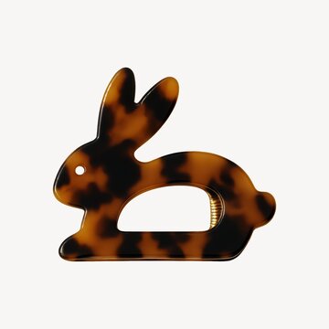 Tortoiseshell bunny hair clip