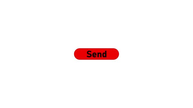 Interactive send button click animation with color change effect for ui ux interface web click