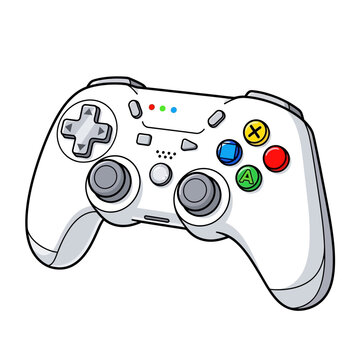 Sketch of a classic xbox 360 wireless controller with labeled buttons