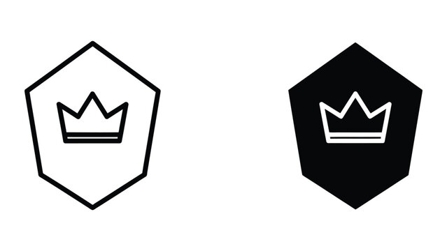 Contrast between angularjs and angular logos with crown symbols on hexagon backgrounds