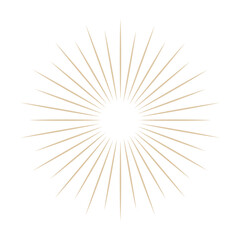 Obraz premium Beige radial lines forming vector a sunburst pattern. Abstract graphic element emphasizing impact and radiating light