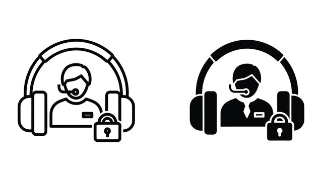 Secure customer support and professional assistance with headsets and locks