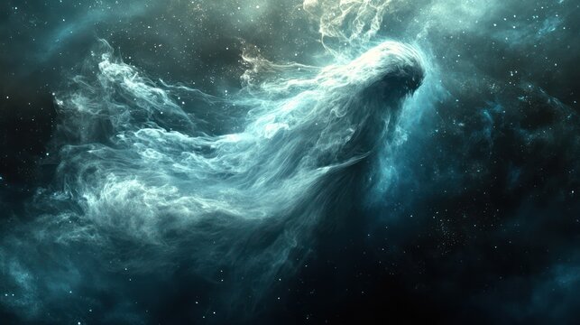 Cosmic Nebula Cloud Formation in Deep Space