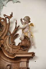 Fototapeta premium Ange&nbsp;baroque&nbsp;à Saint-Gall. Suisse
