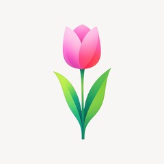 Fototapeta premium Vibrant tulip illustration design