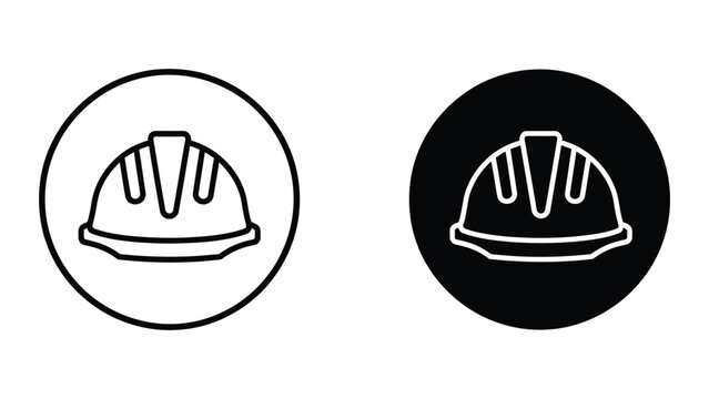Comparison of hard hat icons with different background styles